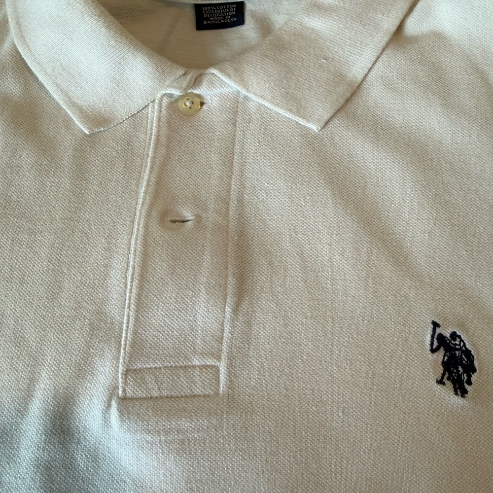 Ralph Lauren Polo Club Mens White Polo Size X-Large 100% Cotton - Picture 7 of 7